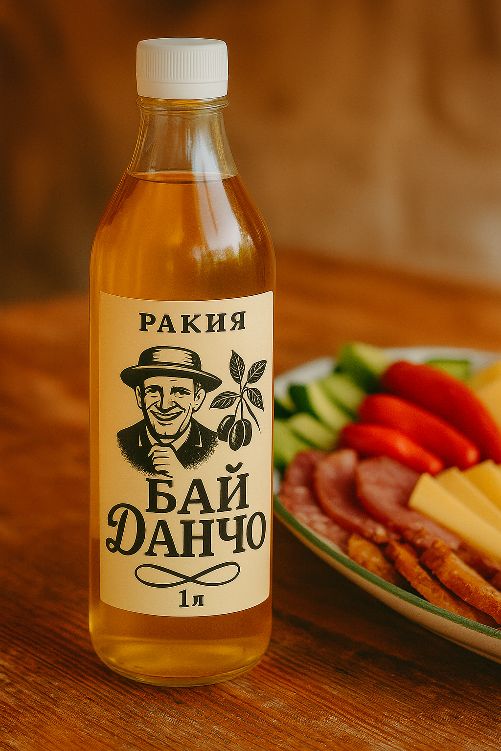 Ракия Бай Данчо с традиционни мезета